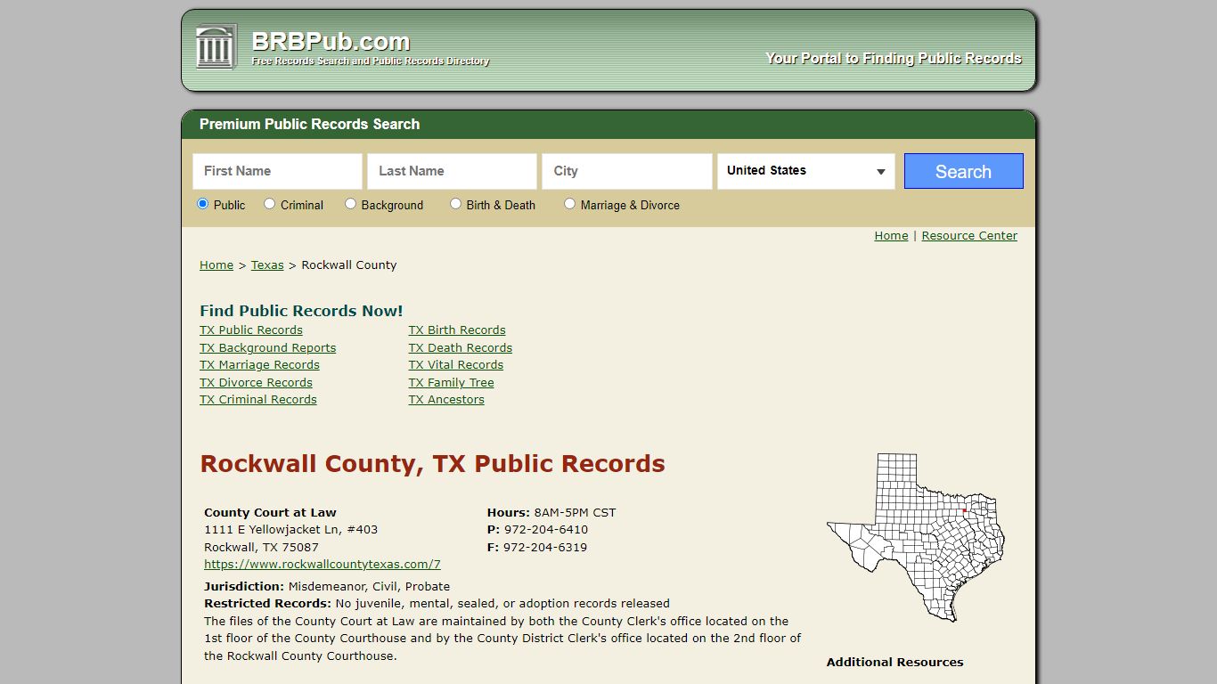 Rockwall County Public Records | Search Texas Government ...